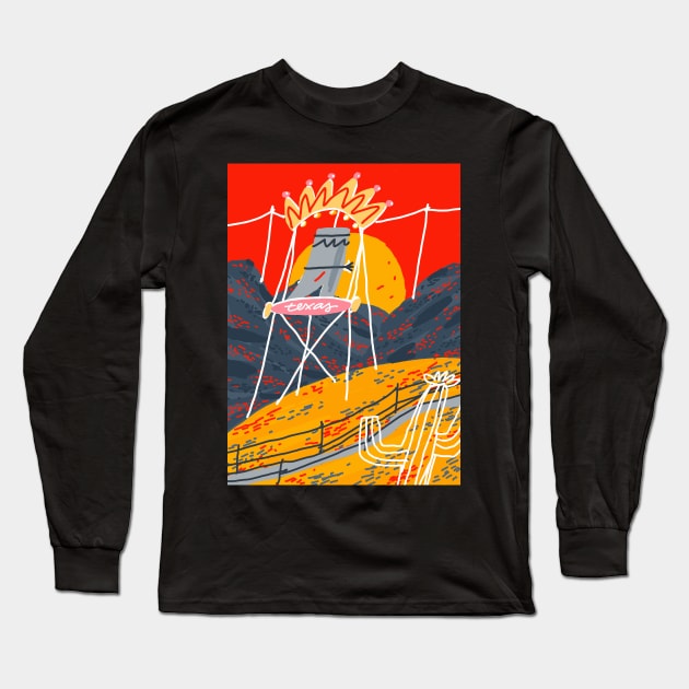 Texas Long Sleeve T-Shirt by juliealex